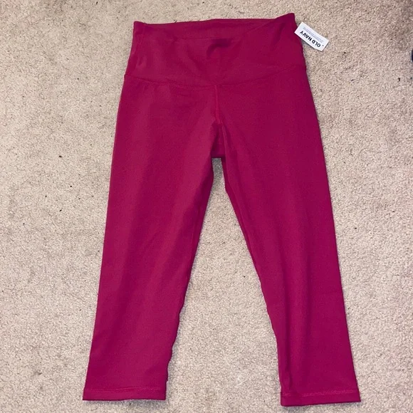 NWT Old Navy High Waisted / High Rise Powerpress Crop Leggings - Picture 1 of 4